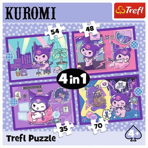 Trefl Puzzle Puzzle - 4w1 - Dzień Kuromi - Hello Kitty Trefl 34676 Trefl Puzzle Puzzle - 4w1 - Dzień Kuromi - Hello Kitty Trefl 34676