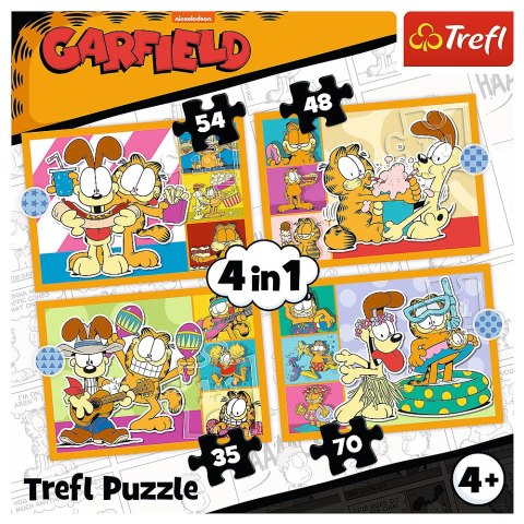 Trefl Puzzle Puzzle 4w1 Garfield Kocha lasanięTrefl 34673 Trefl Puzzle Puzzle 4w1 Garfield Kocha lasanięTrefl 34673