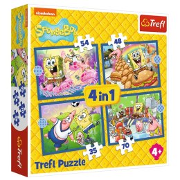 Trefl Puzzle Puzzle 4w1 Podwodne Życie SpongeBoba Trefl 34674