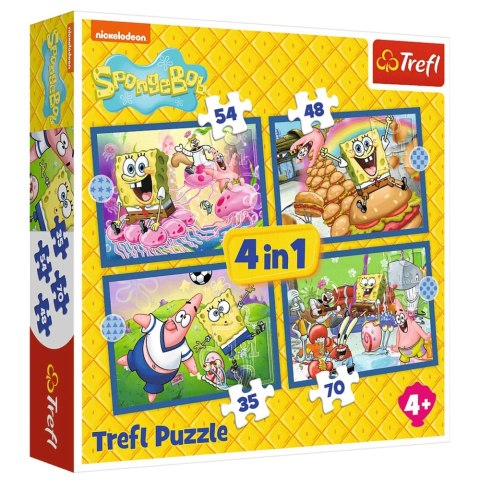 Trefl Puzzle Puzzle 4w1 Podwodne Życie SpongeBoba Trefl 34674