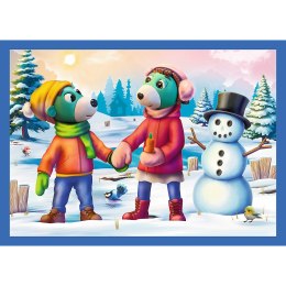 Trefl Puzzle Puzzle - 4w1 - U Treflików pada śnieg Trefl 34657