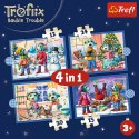 Trefl Puzzle Puzzle - 4w1 - U Treflików pada śnieg Trefl 34657 Trefl Puzzle Puzzle - 4w1 - U Treflików pada śnieg Trefl 34657