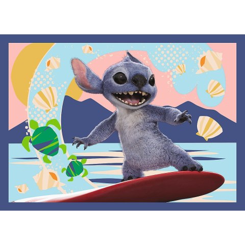 Trefl Puzzle Puzzle - 4w1 - Wakacje na Hawajach - Disney Stitch Trefl 34666 Trefl Puzzle Puzzle - 4w1 - Wakacje na Hawajach - Disney Stitch Trefl 34666