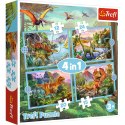 Trefl Puzzle Puzzle - 4w1 - Wyjątkowe dinozaury - Trefl 34609 Trefl Puzzle Puzzle - 4w1 - Wyjątkowe dinozaury - Trefl 34609