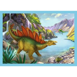 Trefl Puzzle Puzzle - 4w1 - Wyjątkowe dinozaury - Trefl 34609