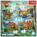 Trefl Puzzle Puzzle - 4w1 - Wyjątkowe dinozaury - Trefl 34609 Trefl Puzzle Puzzle - 4w1 - Wyjątkowe dinozaury - Trefl 34609