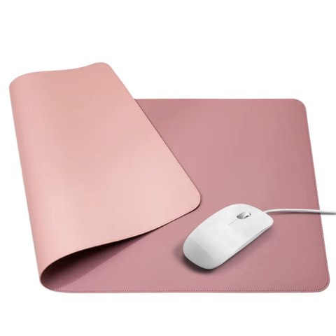 LEAN Podkładka pod Klawiaturę Mysz Na biurko Dwustronna Ekoskóra Róż 80x40 cm LEAN Podkładka pod Klawiaturę Mysz Na biurko Dwustronna Ekoskóra Róż 80x40 cm