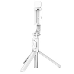 LEAN Selfie Stick Statyw Na Telefon Pilot Na Bluetooth Uchwyt ZS8 Biały