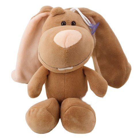 LEAN TOYS Pluszowa Maskotka Przytulanka Zajączek Z Przyssawką Brązowy 23 x 12 cm
