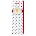 LEAN Torba Prezentowa Na Wino Butelkę W Kropki 35 x 12 x 9 cm LEAN Torba Prezentowa Na Wino Butelkę W Kropki 35 x 12 x 9 cm