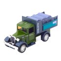 LEAN Toys Ciężarówka Klasyczna Metalowa Napęd Pull Back Światła Dźwięki