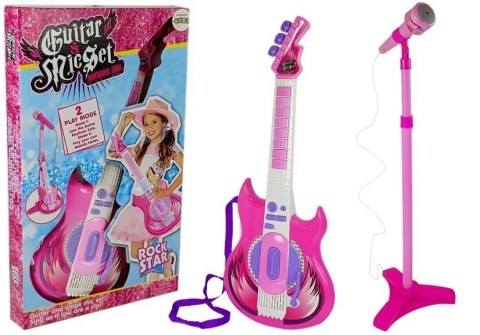 LEAN Toys Gitara Z Mikrofonem Gwiazda Rocka Dźwięk