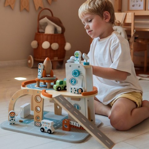 TOOKY TOY Drewniany Kosmiczny Parking Stacja Kosmiczna TOOKY TOY Drewniany Kosmiczny Parking Stacja Kosmiczna