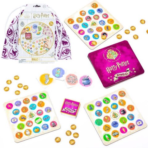 Gra Bingo Harry Potter gra towarzyska dla fanów przygód Hogwartu GR0671 Gra Bingo Harry Potter gra towarzyska dla fanów przygód Hogwartu GR0671