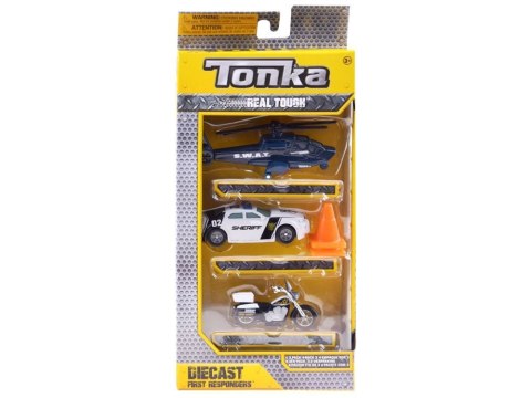 Hasbro TONKA Zestaw pojazdów POLICJA Różne metalowe autka + pachołki ZA3633 Hasbro TONKA Zestaw pojazdów POLICJA Różne metalowe autka + pachołki ZA3633