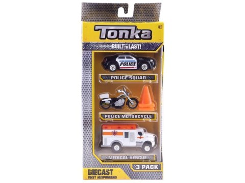 Hasbro TONKA Zestaw pojazdów POLICJA Różne metalowe autka + pachołki ZA3633 Hasbro TONKA Zestaw pojazdów POLICJA Różne metalowe autka + pachołki ZA3633