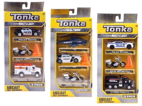 Hasbro TONKA Zestaw pojazdów POLICJA Różne metalowe autka + pachołki ZA3633 Hasbro TONKA Zestaw pojazdów POLICJA Różne metalowe autka + pachołki ZA3633