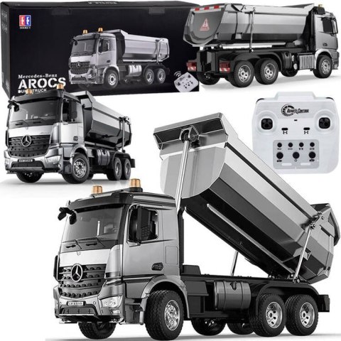 Mercedes Arocs METALOWA wywrotka sterowana EE ruchoma naczepa 1:20 RC0667 Mercedes Arocs METALOWA wywrotka sterowana EE ruchoma naczepa 1:20 RC0667