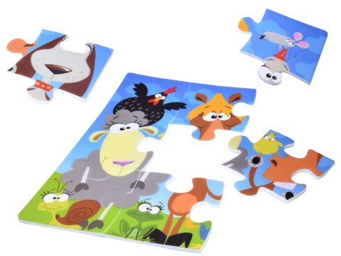 Puzzle piankowe ZWIERZĘTA Kolorowa mata dla niemowląt 90x90cm ZA3151 Puzzle piankowe ZWIERZĘTA Kolorowa mata dla niemowląt 90x90cm ZA3151