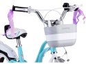 RoyalBaby uroczy Rower 14" Little Swan wstążki koszyk kółka boczne RB14-18