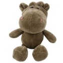 LEAN TOYS Pluszowa Maskotka Przytulanka Hipopotam Z Przyssawką Brązowy 23 x 12 cm
