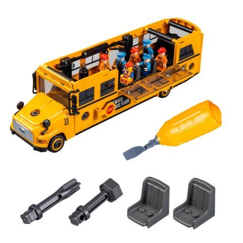 LEAN Toys Autobus Szkolny Do Skręcania Zestaw Majsterkowicza Żółty 48 el. LEAN Toys Autobus Szkolny Do Skręcania Zestaw Majsterkowicza Żółty 48 el.