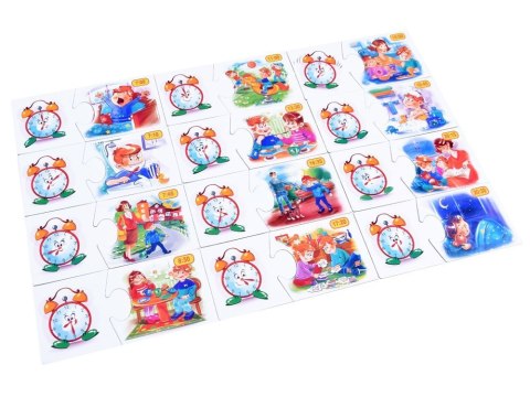 Jawa Edukacyjna gra układanka Poznajemy CZAS - która godzina? GR0455 Jawa Edukacyjna gra układanka Poznajemy CZAS - która godzina? GR0455
