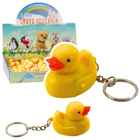 LEAN TOYS Brelok Do Kluczy Plecaka Kaczka Latarka LED Dźwięki Żółta LEAN TOYS Brelok Do Kluczy Plecaka Kaczka Latarka LED Dźwięki Żółta