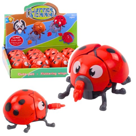 LEAN TOYS Nakręcana Zabawka Biedronka Porusza Kończynami Skrzydełkami