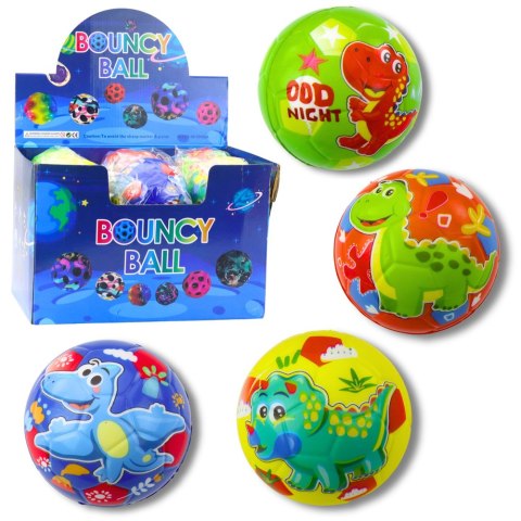 LEAN TOYS Piłka Do Odbijania Ugniatania Piankowa Piłeczka Dinozaury Kolorowe 10cm LEAN TOYS Piłka Do Odbijania Ugniatania Piankowa Piłeczka Dinozaury Kolorowe 10cm