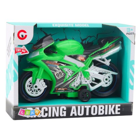 LEAN Toys Motor Wyścigowy Ścigacz Napęd Światła Dźwięki Zielony LEAN Toys Motor Wyścigowy Ścigacz Napęd Światła Dźwięki Zielony