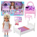 LEAN Toys Zestaw Laleczka Ankiki Łóżeczko Toaletka Z Lustrem Akcesoria