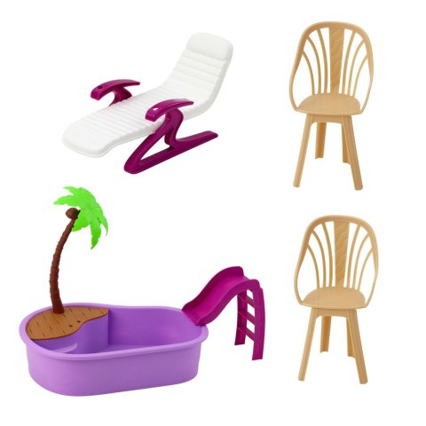 LEAN Toys Zestaw Lalka Anlily Na Plaży Basen Palma Stoisko z Napojami Akcesoria LEAN Toys Zestaw Lalka Anlily Na Plaży Basen Palma Stoisko z Napojami Akcesoria