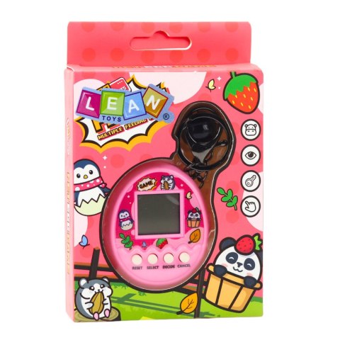 LEAN TOYS Tamagotchi Pet Egg Gra Elektroniczna 168W1 Brelok Z Dzwoneczkiem Różowa LEAN TOYS Tamagotchi Pet Egg Gra Elektroniczna 168W1 Brelok Z Dzwoneczkiem Różowa