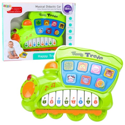 LEAN Toys Pianinko Elektryczne Edukacyjne Dla Malucha Lokomotywa Zielone LEAN Toys Pianinko Elektryczne Edukacyjne Dla Malucha Lokomotywa Zielone