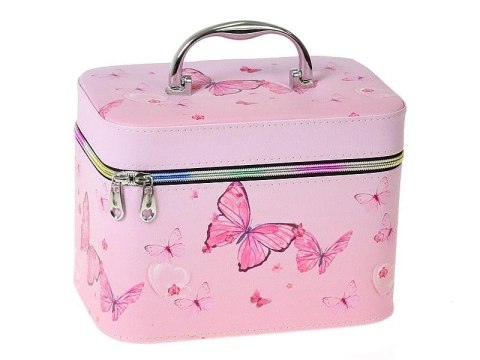 Kuferek L z lusterkiem na zamek 23x18x15cm Motyl Kuferek L z lusterkiem na zamek 23x18x15cm Motyl
