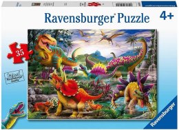 Puzzle 35 T-rex Dinozaury