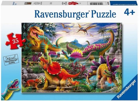 Puzzle 35 T-rex Dinozaury