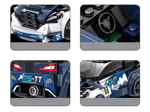 Klocki techniczne Sportowe auto GRANATOWE 164-elementy + naklejki ZA5745 Klocki techniczne Sportowe auto GRANATOWE 164-elementy + naklejki ZA5745