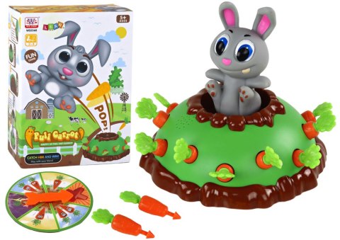 LEAN Toys Gra Zręcznościowa Wyrwij Marchewki Skaczący Królik Tarcza
