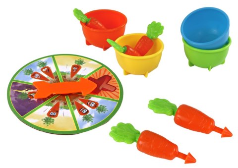 LEAN Toys Gra Zręcznościowa Wyrwij Marchewki Skaczący Królik Tarcza LEAN Toys Gra Zręcznościowa Wyrwij Marchewki Skaczący Królik Tarcza