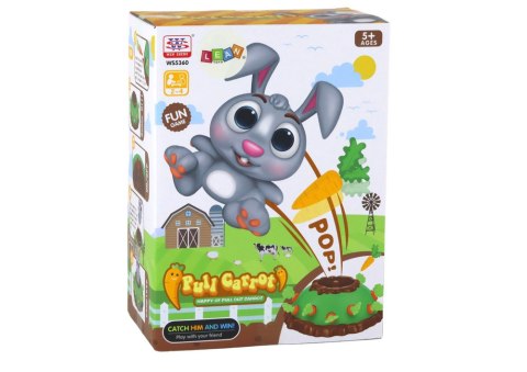 LEAN Toys Gra Zręcznościowa Wyrwij Marchewki Skaczący Królik Tarcza LEAN Toys Gra Zręcznościowa Wyrwij Marchewki Skaczący Królik Tarcza