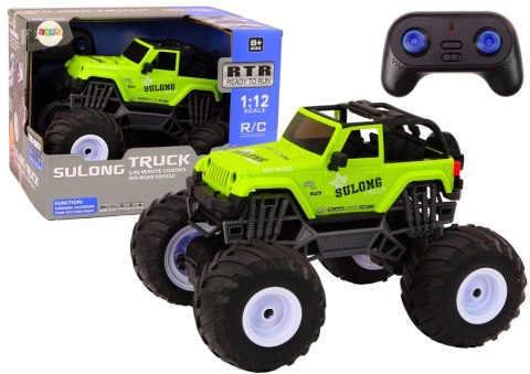 LEAN Toys Auto Terenowe Zdalnie Sterowane 2.4G RC 1:12 Zielony LEAN Toys Auto Terenowe Zdalnie Sterowane 2.4G RC 1:12 Zielony