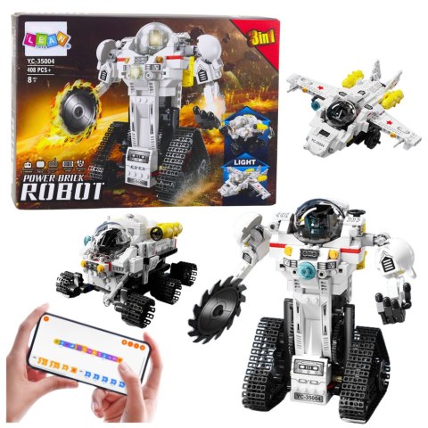 LEAN Toys Klocki Konstrukcyjne Robot Kosmiczny Łazik Samolot RC 3w1 408 el. LEAN Toys Klocki Konstrukcyjne Robot Kosmiczny Łazik Samolot RC 3w1 408 el.
