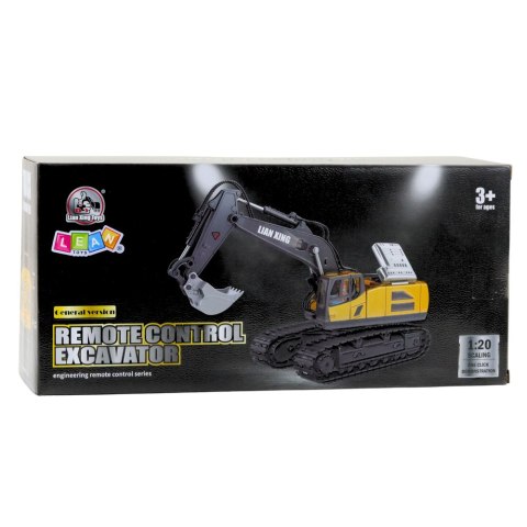 LEAN Toys Koparka Gąsienicowa Zdalnie Sterowana RC 11-CH Żółta 1:20 LEAN Toys Koparka Gąsienicowa Zdalnie Sterowana RC 11-CH Żółta 1:20