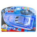 LEAN Toys Łódź Patrolowa Na Baterie Zabawka Do Kąpieli Światła Dźwięki Niebieska