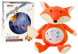 LEAN Toys Pluszowy Miś Usypiający Światła Dźwięki Tryb Nocny i Dzienny Lisek