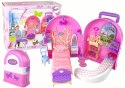 LEAN Toys Rozkładany Duży Domek Dla Lalek Walizka Meble