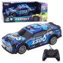 LEAN Toys Samochód Wyścigowy Zdalnie Sterowany RC Świecąca Obudowa Czarno-Niebieski