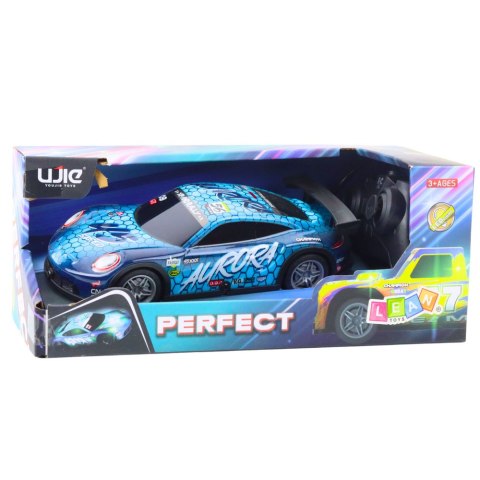 LEAN Toys Samochód Wyścigowy Zdalnie Sterowany RC Świecąca Obudowa Niebieski LEAN Toys Samochód Wyścigowy Zdalnie Sterowany RC Świecąca Obudowa Niebieski